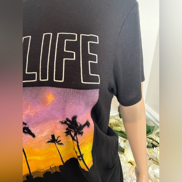 Express Love Life Black Graphic Tee - Picture 4 of 4